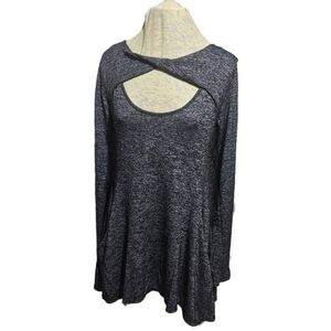 Maurices Heather Gray Tunic Top Dress Size Small, Slouch Pockets